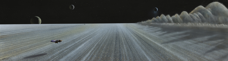 Illustration for article titled Two-mile-high structures rising on Saturn's rings
